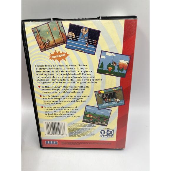 The Ren & Stimpy Show: Stimpy's Invention (Sega Genesis) Case & Cartridge TESTED - Picture 2 of 8